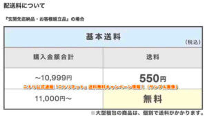 ニトリ公式通販「ニトリネット」送料無料キャンペーン情報！（サンプル画像）