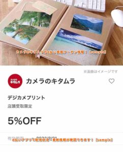 カメラのキタムラのd払い掲載クーポン情報！【sample】