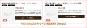 THE KIDの公式サイトクーポン掲載情報！【sample】