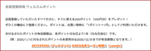ANTEPRIMA（アンテプリマ）のWEB会員クーポン情報！【sample】