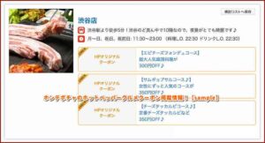 ホンデポチャのホットペッパーグルメクーポン掲載情報！【sample】